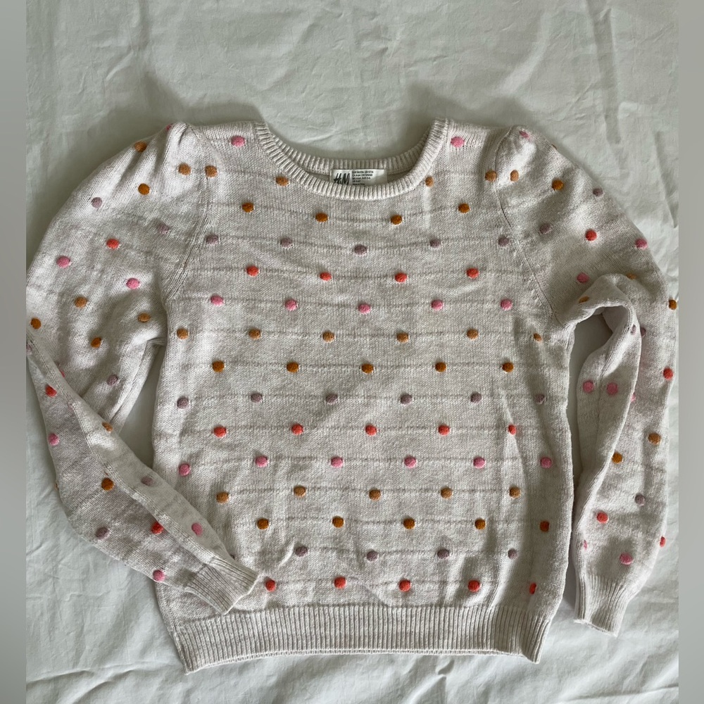H&M Girls Dot Sweater size 5T-6
